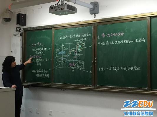 地理组王枫叶老师的板书设计