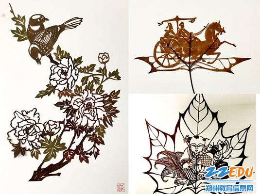 5部分叶雕作品